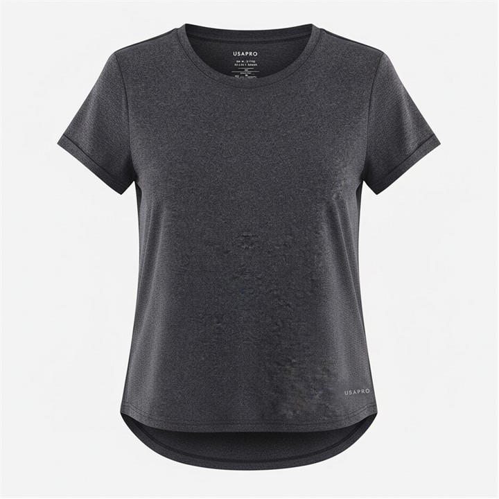Usa Pro Girls Black Boyfriend T-Shirt  in Size 7 - 8 Years, Sports Direct
