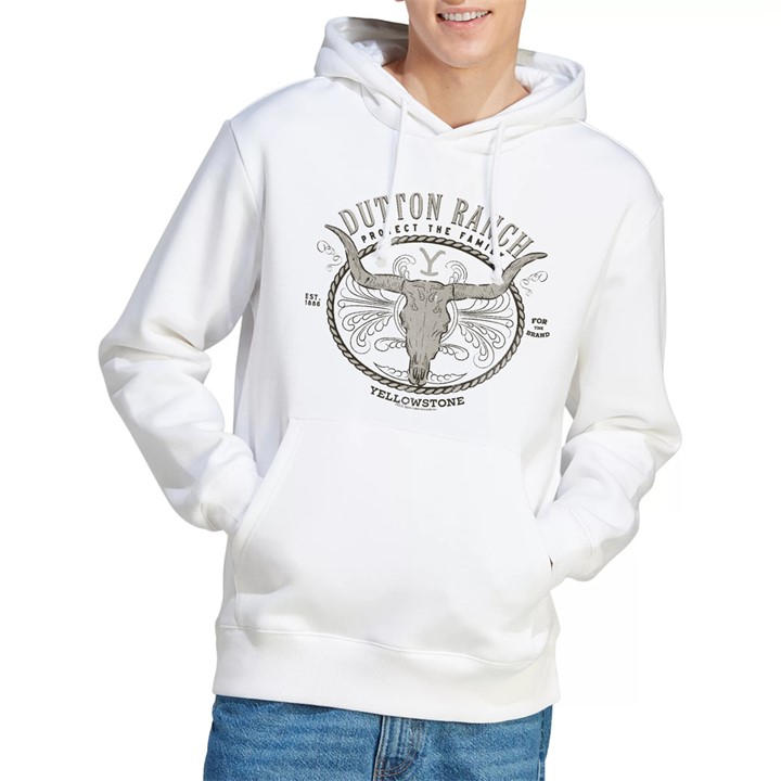 Men's White Other Yellowstone Dutton Ranch Hoodie in Size XL, Sports Direct