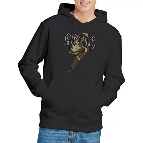 ACDC - AC DC Camo Bolt Hoodie Black