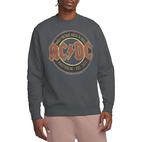 ACDC - AC DC Est. 73 Crew Sweatshirt Charcoal
