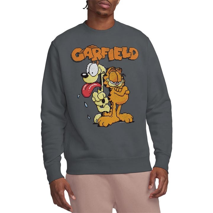 Garfield Men's Grey The Game Crew Sweatshirt Charco in Size 2XL, Sports Direct