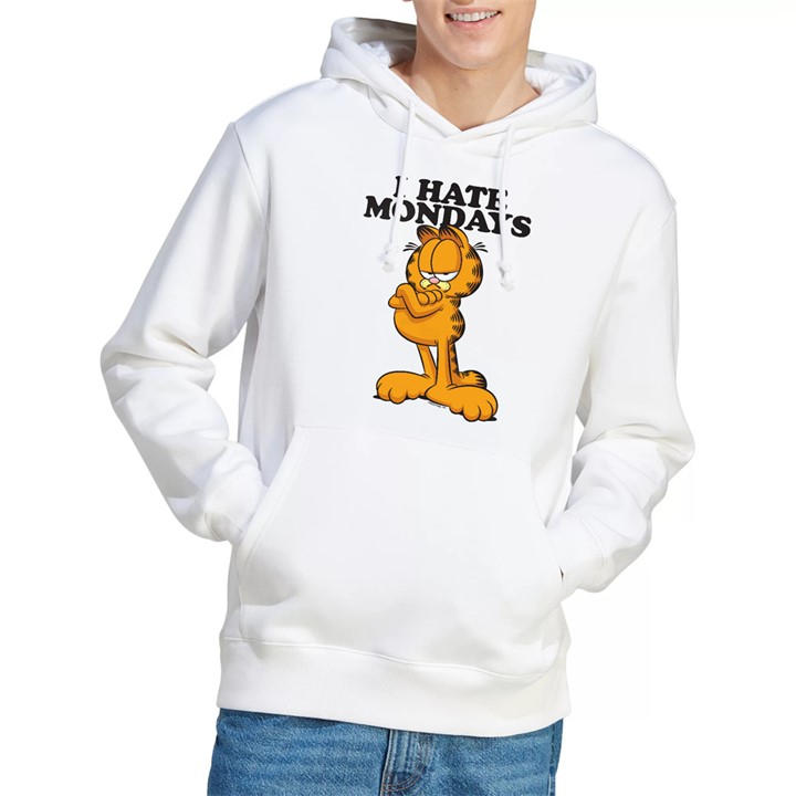 Garfield Men's White I Hate Mondays Hoodie in Size XL, Sports Direct