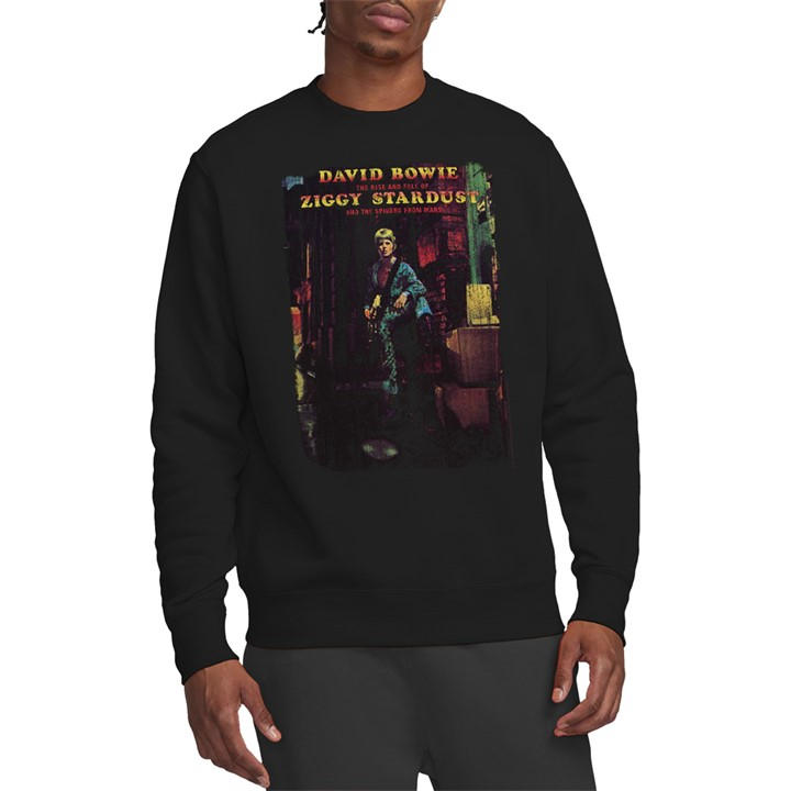 David Bowie Men's Black Ziggy Stardust Album Crew Sweatshirt in Size 2XL, Sports Direct