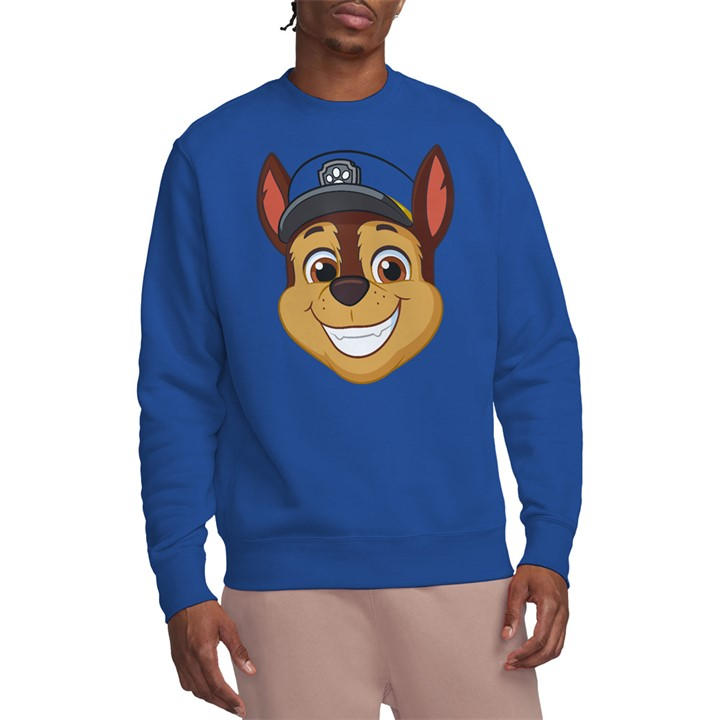 Paw Patrol Men's Blue Chase Grin Crew Sweatshirt Royal in Size 2XL, Sports Direct