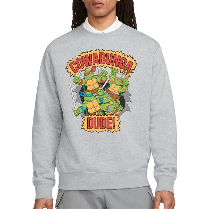 Teenage Mutant Ninja Turtles Men's Grey Tmnt Cowabunga Dude Sweatshirt Athletic Heather in Size 2XL, Sports Direct