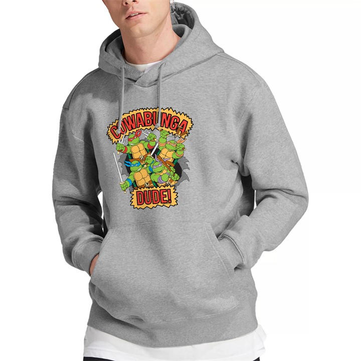 Teenage Mutant Ninja Turtles Men' Grey Tmnt Cowabunga Dude Hoodie Athletic Heather in Size S, Sports Direct