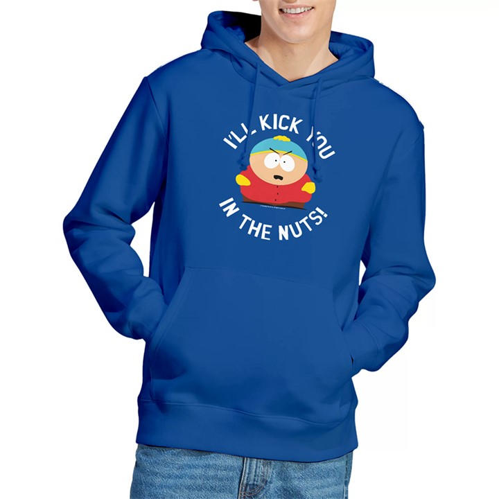 South Park Men's Blue Kick You In The Nuts Hoodie Royal in Size L, Sports Direct