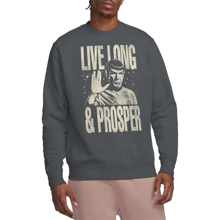 Star Trek Men' Grey Prosper Crew Sweatshirt Charcoal in Size S, Sports Direct