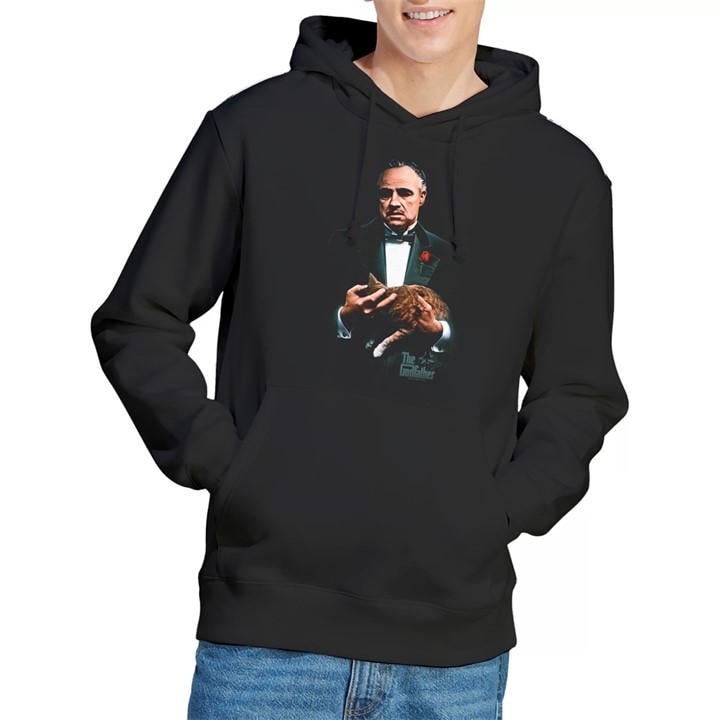 Men's Black Other Godfather Painted Poster Hoodie in Size XL, Sports Direct