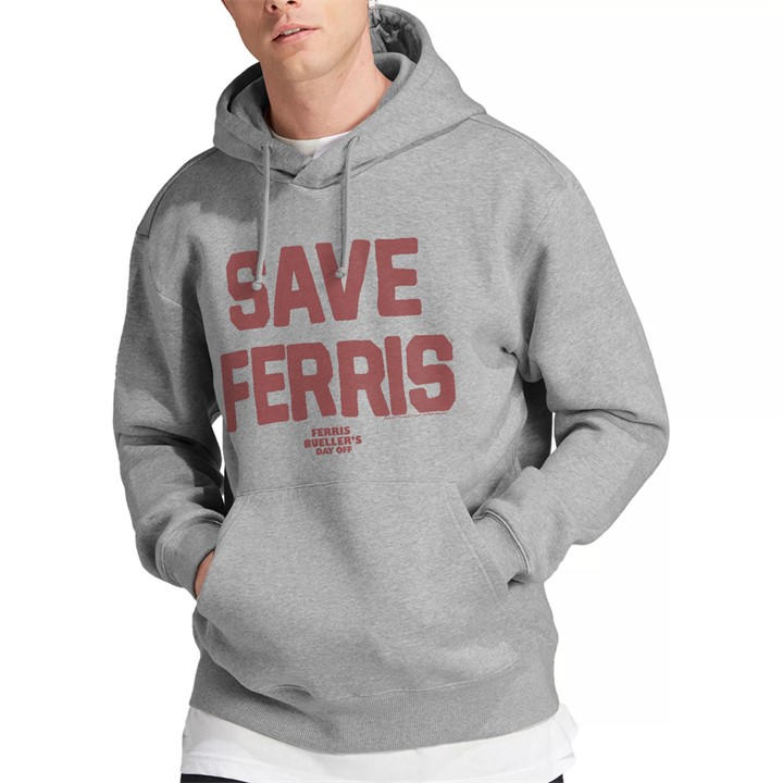 Men's Grey Other Ferris Bueller The Save Ferris Hoodie Athletic He in Size L, Sports Direct