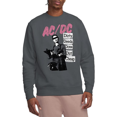 ACDC - AC DC Dirty Deeds Crew Sweatshirt Charcoal