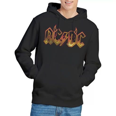 ACDC - AC DC Fire Logo Hoddie Black