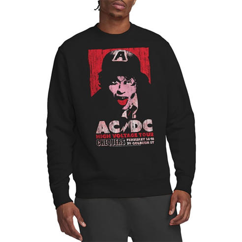 ACDC - AC DC High Voltage Live 1975 Crew Sweatshirt Blac