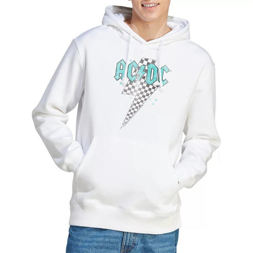 ACDC - AC DC Skewed Checkerboard Bolt Hoodie White