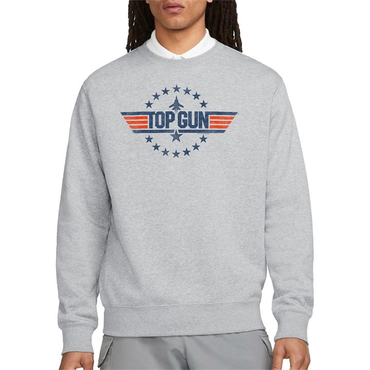 Top Gun Men's Grey Star Logo Sweatshirt Athletic Heather in Size 2XL, Sports Direct