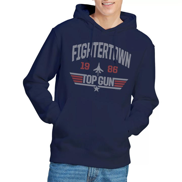 Top Gun Men's Blue The Fightertown Hoodie Navy in Size L, Sports Direct