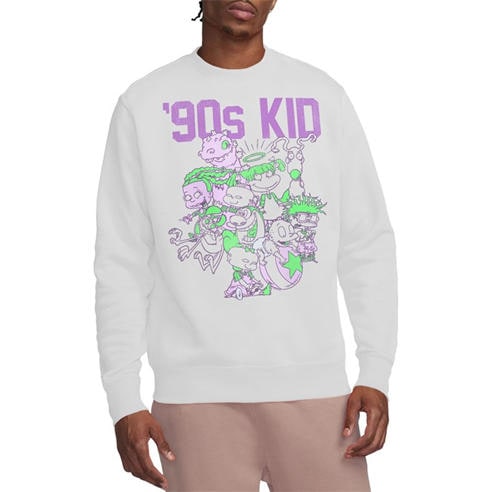 Nickelodeon - Nickelodeon 90S 90S Kid Crew Sweatshirt White