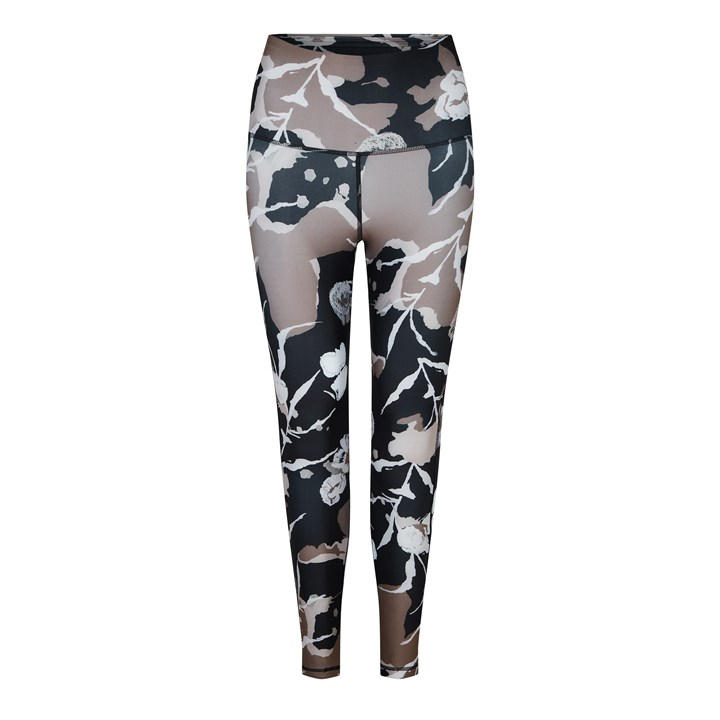 Reebok Women's Black Printed Performance Gym Legging in Size 4, Sports Direct