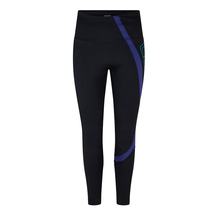 Reebok Women's Black Les Mills Vector Gym Legging in Size 4, Sports Direct