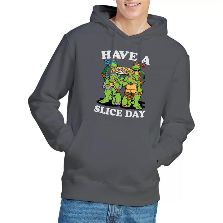 Teenage Mutant Ninja Turtles Men's Grey Tmnt Have A Slice Day Hoodie Charcoal in Size L, Sports Direct