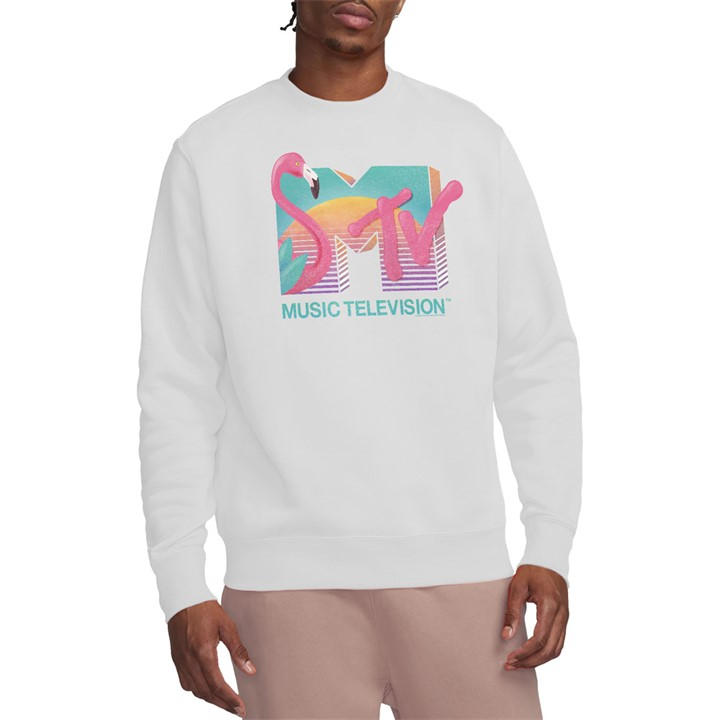 Men's White Other Mtv Flamingo Logo Crew Sweatshirt in Size XL, Sports Direct