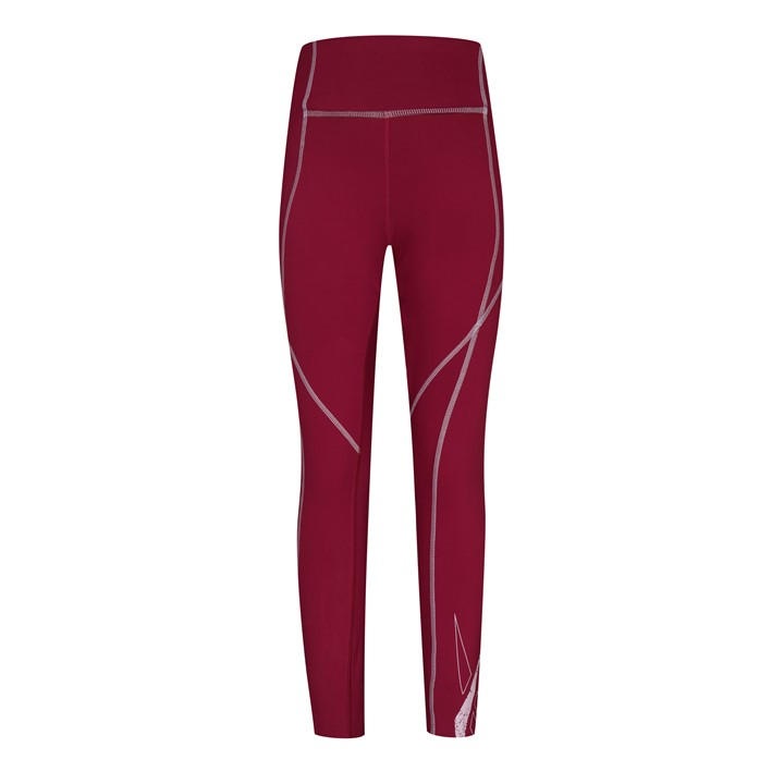 Reebok Women's Red Workout Ready Big Logo Performance Gym Legging in Size 4, Sports Direct