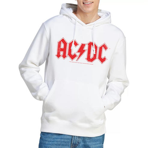 ACDC - AC DC Logo Raglan Hoddie White