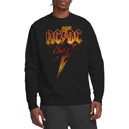 ACDC - AC DC Fire Bolt Crew Sweatshirt Black