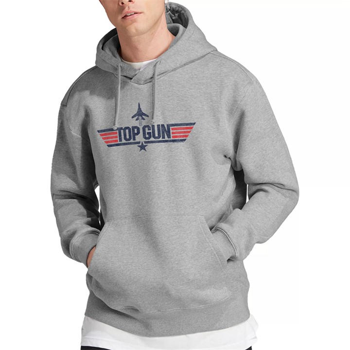 Top Gun Men's Grey Paramount - Logo Hoodie Athletic Hea in Size L, Sports Direct