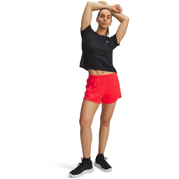 Red - Under Armour - Women's Tech Play Up Mesh Shorts