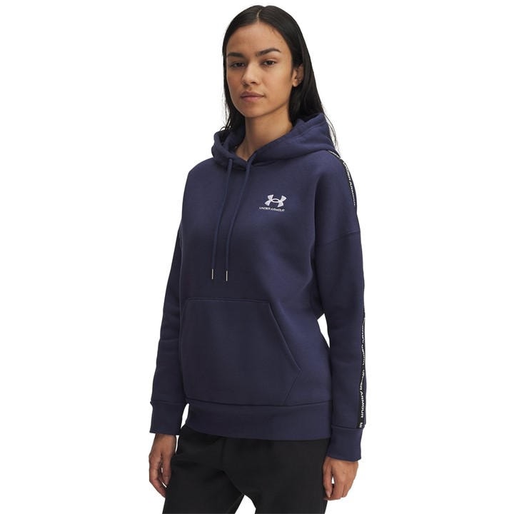 Under Armour Women's Blue Icon Fleece Taped Performance Hoodie in Size 10, Sports Direct