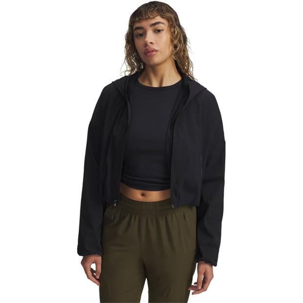 Black - Under Armour - Women's Unstoppable Woven Long Sleeve T-Shirt