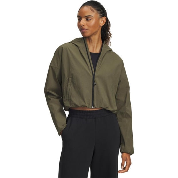 Green - Under Armour - Women's Unstoppable Woven Long Sleeve T-Shirt