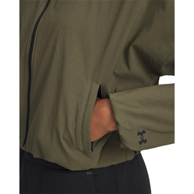 Green - Under Armour - Women's Unstoppable Woven Long Sleeve T-Shirt