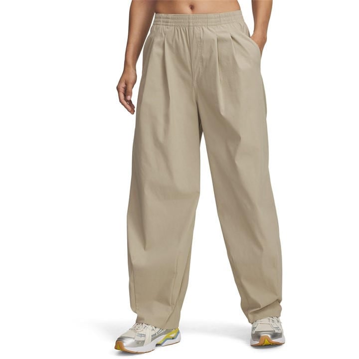 Under Armour Women's Brown Unstoppable Pleat Performance Tracksuit Bottoms in Size 8, Sports Direct