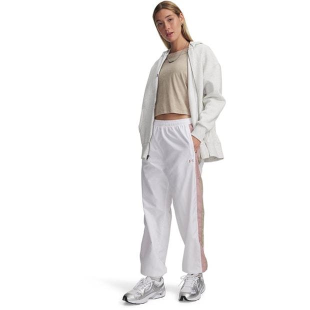 White - Under Armour - Women's Icon Crinkle Tracksuit Bottoms