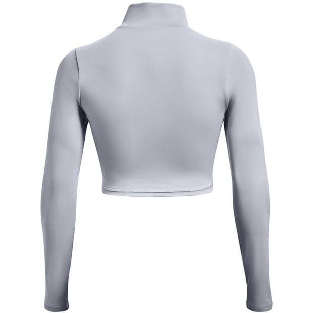 Gray - Under Armour - Women's Shine Crop 1/4 Zip Fleece Top