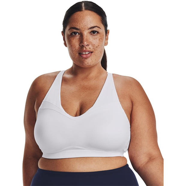 White - Under Armour - Women's SmartForm Evolution Mid Medium Impact Sports Bra