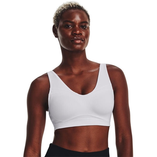 White - Under Armour - Women's SmartForm Evolution Mid Medium Impact Sports Bra