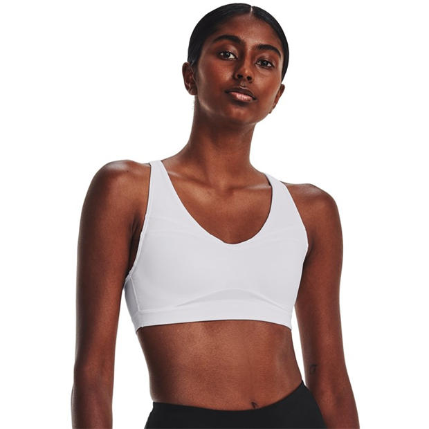 White - Under Armour - Women's SmartForm Evolution Mid Medium Impact Sports Bra