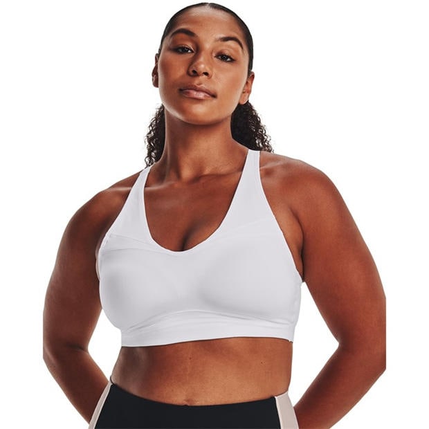 White - Under Armour - Women's SmartForm Evolution Mid Medium Impact Sports Bra
