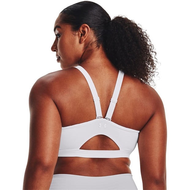 White - Under Armour - Women's SmartForm Evolution Mid Medium Impact Sports Bra