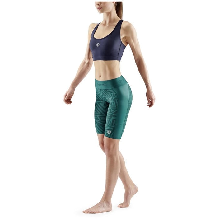 Skins Women's Green Series-3 Performance Tights in Size 8, Sports Direct