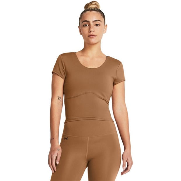 Brown - Under Armour - Women's Meridian Short Sleeve Fitted T-Shirt