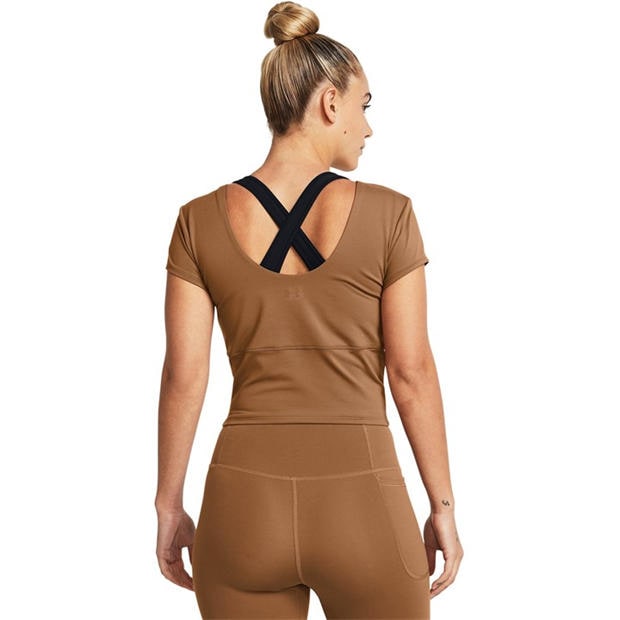 Brown - Under Armour - Women's Meridian Short Sleeve Fitted T-Shirt