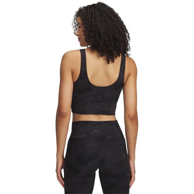 Black - Under Armour - Women's Meridian Cropped Printed Fitted Performance Vest