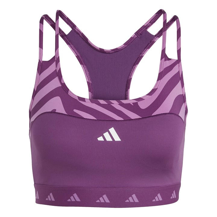 Adidas Women's Purple Medium Impact Sports Bra in Size 30A, Sports Direct