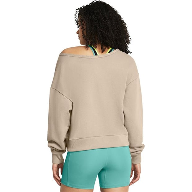 Brown - Under Armour - Under Armour Pjt Rck Hw Terry Ls Q1 Sweatshirt Womens