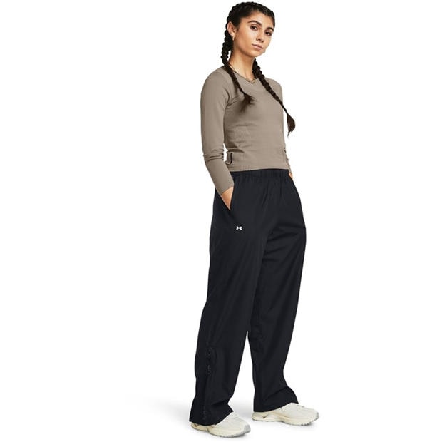 Black - Under Armour - Women's Rush Woven Tracksuit Bottoms