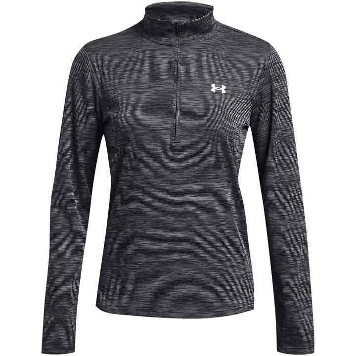 Under Armour Women's Black Tech Textured 1/2 Zip Fleece Top in Size 16, Sports Direct